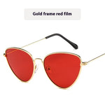 Cat's Eye Plain Glasses Retro Metal Optical Frame