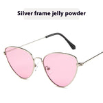 Cat's Eye Plain Glasses Retro Metal Optical Frame
