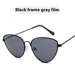 Cat's Eye Plain Glasses Retro Metal Optical Frame