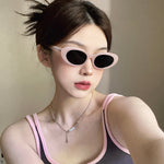 European And American Retro Cat Eye Oval Small Frame Glasses UV Protection